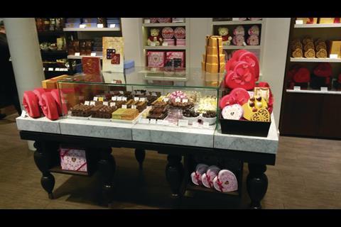 Since chocolate is at the heart of St Valentine’s Day, many shoppers will beat a path to the Godiva store in St Pancras.
